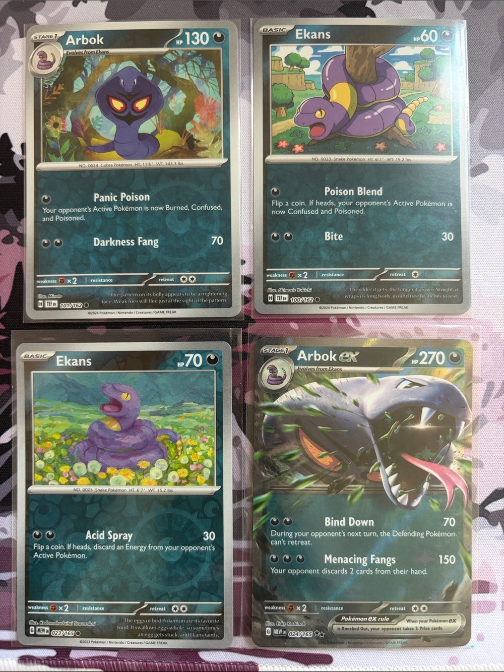 Ekans Arbok Pokémon Evolution Card Lot Reverse Holo 🐍 | 4 Cards ✨5/$25✨